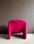 Postmodern Pink Wool Club Chair, 1980s For Sale - Image 3 of 5