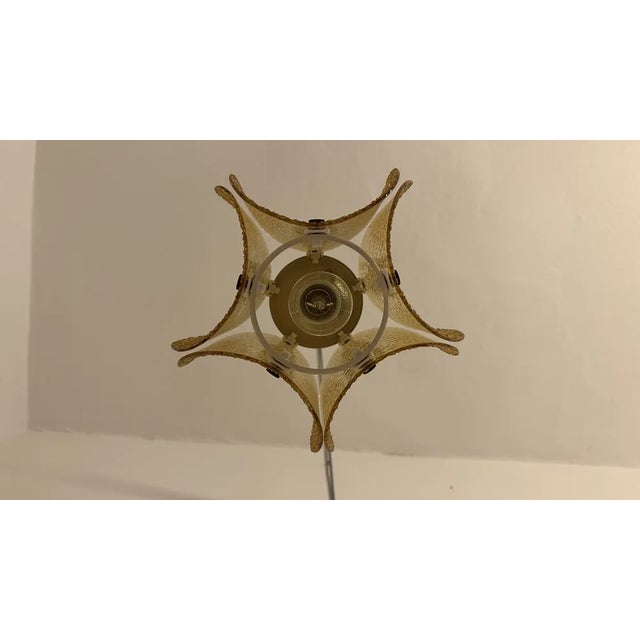 Glass Amber Colored Glass Ceiling Lamp, 1960s For Sale - Image 7 of 13