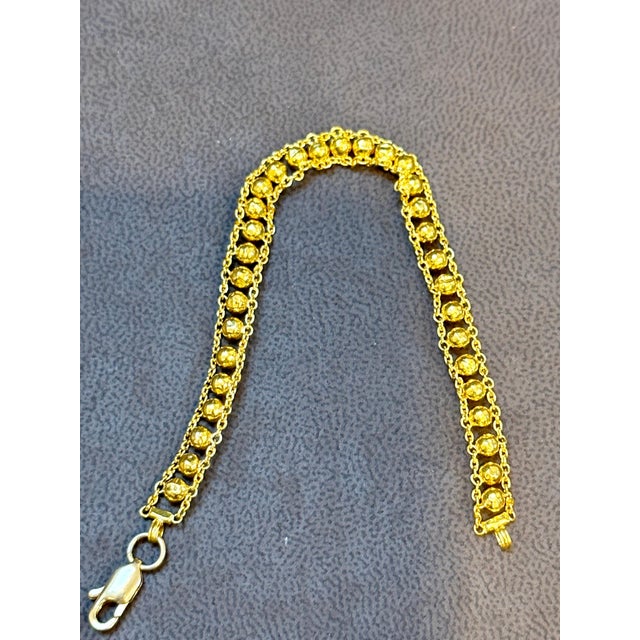 Gold 22 Karat Yellow Gold 7.7 Gm Link Bracelet Unisex For Sale - Image 8 of 8