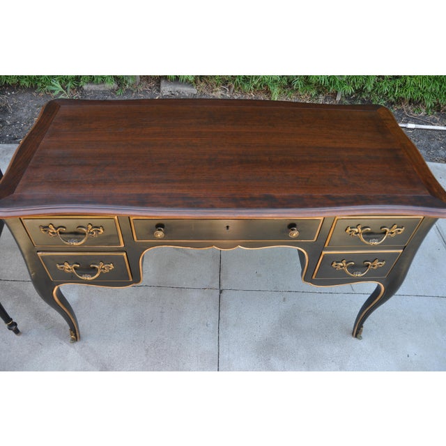 Antique French Provincial Country Writing Desk and Chair by Kindel