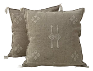 The Moroccan Earthy Tone Cactus Pillow Covers - a Pair