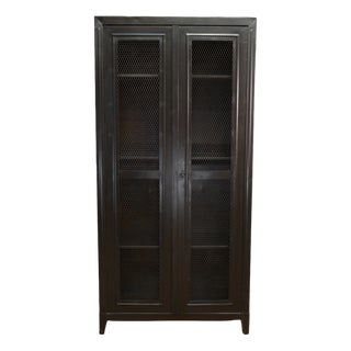 Mesh Cabinet with 2 Metal Doors from Tolix, 1950s For Sale