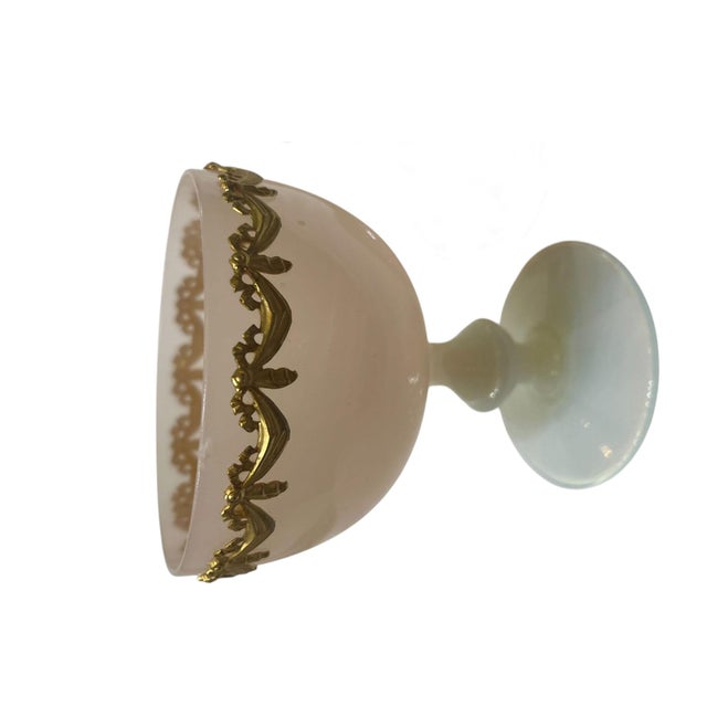 French Opaline Footed Dish For Sale - Image 4 of 4