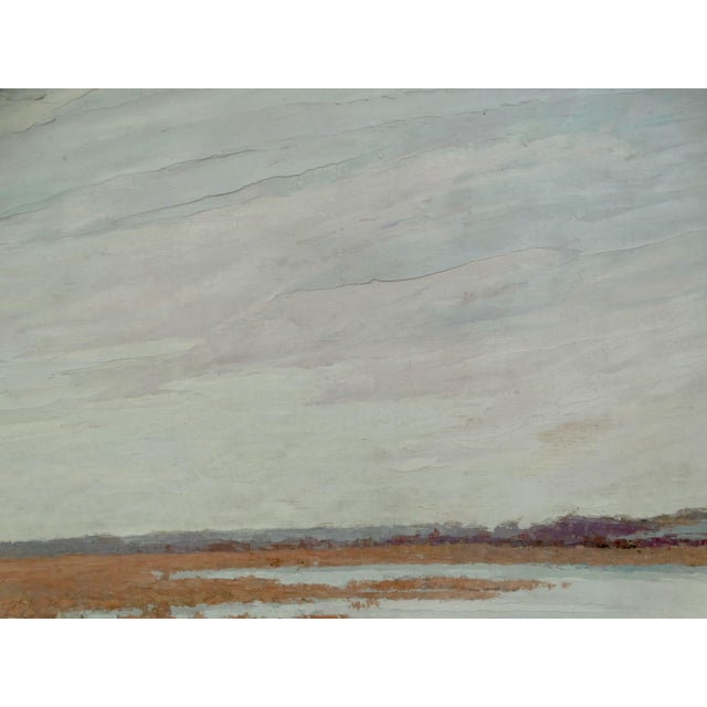 Théodore Lemonnier 1815-1888 Signed French Oil - River Marshes - Organic Modern For Sale - Image 15 of 17