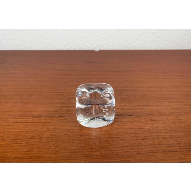 Vintage Swedish Glass Cube Candleholder from Kosta Boda, 1970s For Sale - Image 11 of 13