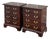 Vintage Chippendale Solid Mahogany 4 Drawer Nightstand Chests Attr. Crescent Furniture For Sale