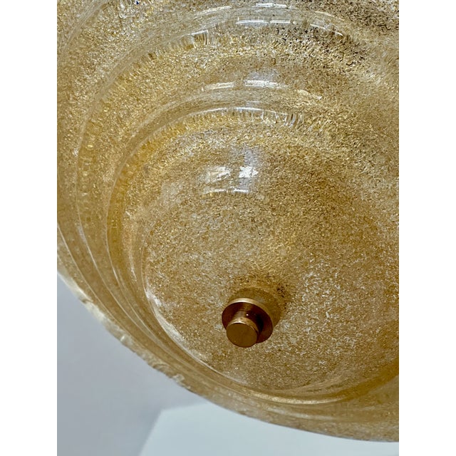 Murano Gold Rugiadoso Glass Semi Flush Mount Ceiling Light For Sale - Image 12 of 17