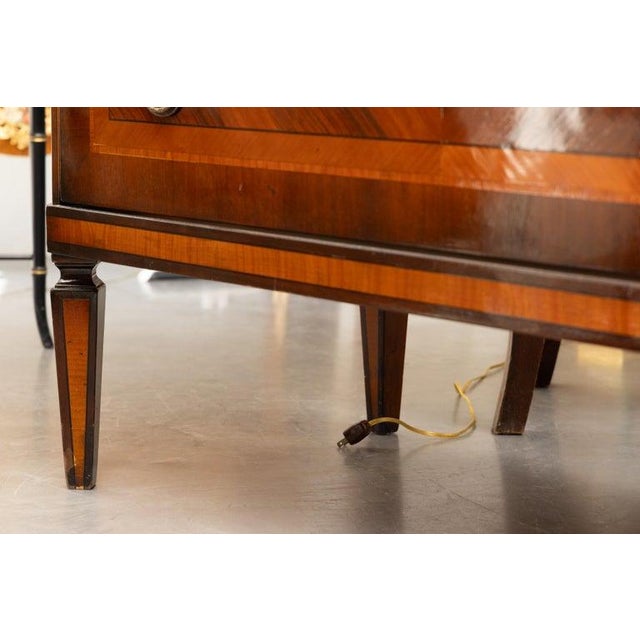 Wood Mahogany Italian Louis XVI Style Chest of Drawers With Inlay For Sale - Image 7 of 11