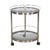 European Modern vintage bar cart with nickeled steel frame and tinted glass shelves. The round design adds sleek style,...