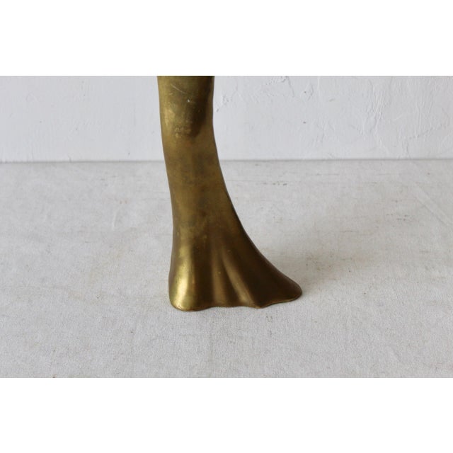 1980s Dolbi Cashier Brass Art Deco 50's Fashion Lady Sculpture Vintage Mid Century For Sale - Image 5 of 12