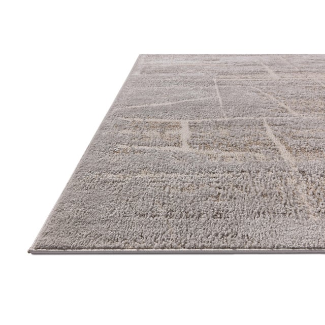 Contemporary Amber Lewis x Loloi Monty Natural / Mist 18" x 18" Sample Rug For Sale - Image 3 of 7