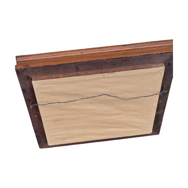 19th Century American Victorian Walnut Mirror Gold Gilt Black Ebonized Frame Antique For Sale - Image 9 of 13