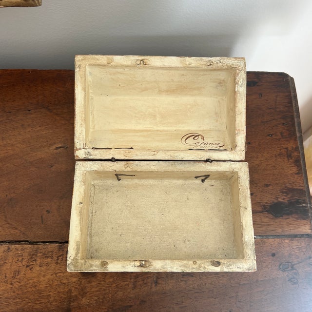 1940s Vintage Artist Signed Salvador Corona Mexican Folk Art Box For Sale - Image 5 of 7