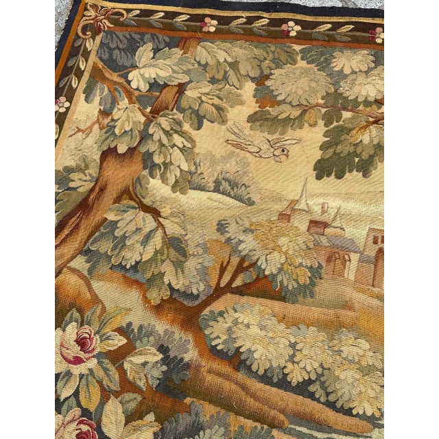Antique French Handwoven Aubusson Tapestry, 1890s For Sale - Image 10 of 18