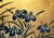 "Rinpa Iris Yatsuhashi" by Taizan, Heisei Era Japanese Painted Byobu Screen For Sale - Image 12 of 18