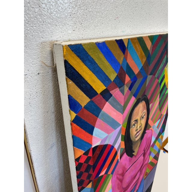 2004 “Seated Young Woman” Portrait Oil Painting by Mary Alice Copp For Sale In Monterey, CA - Image 6 of 8