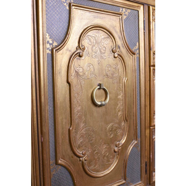 Mid Century Italian Neoclassical Revival Gold Leaf Sideboard by Mastercraft For Sale - Image 10 of 13