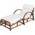 Mid-Century Modern Restored Two-Strand "Half Moon" Rattan Cup Seat Chaise Lounge For Sale - Image 3 of 12