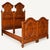 Baroque Antique Italian Double Bed in Walnut Burl, Bassano del Grappa, 1890s For Sale - Image 3 of 11