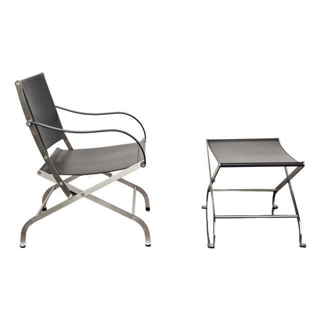 Carlotta Armchair and Ottoman by Antonio Citterio for Flexform, 1997, Set of 2 For Sale