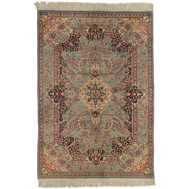 Antique Persian Kerman Rug, 4'7 X 6'7 For Sale - Image 10 of 10