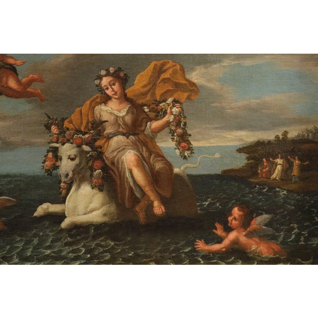 Circle of Paolo de Matteis, Abduction of Europa, 1730, Oil on Canvas For Sale - Image 12 of 15