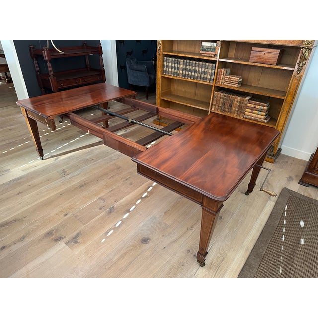 Brown Large English Dining Table For Sale - Image 8 of 18