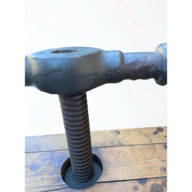 Antique Standing Bookbinder’s Press — h.c. Hilf Cigar Co. Wood For Sale - Image 4 of 12