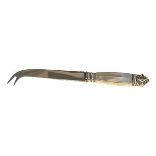 Early 20th Century Georg Jensen Sterling Acanthus Cheese Knife For Sale