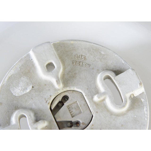 Wall mounted light by wilhelm wagenfeld for lindner circa 1950s. White porcelain housing with opaline glass shade - takes...