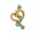 Tiffany and Co. Tiffany & Co. Vintage Schlumberger Studios Yellow Gold and Turquoise Brooch 18k For Sale - Image 4 of 8