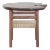 Live Edge Side Table With Woven Shelf For Sale