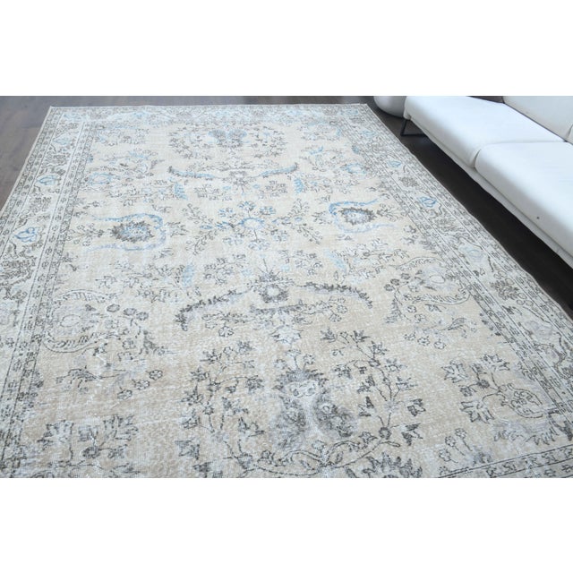 1970s Vintage Persian Handmade Wool Cotton Brown Area Rug For Sale - Image 4 of 11