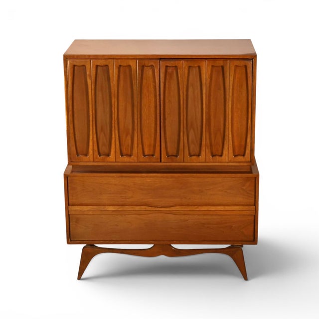 1960s Tobago Vintage Mid Century Modern Highboy Dresser C. 1960s For Sale - Image 5 of 14