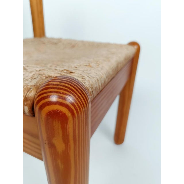 Oak and Rush Chairs in the style of Charlotte Perriand, 1960s, Set of 7 For Sale - Image 18 of 18