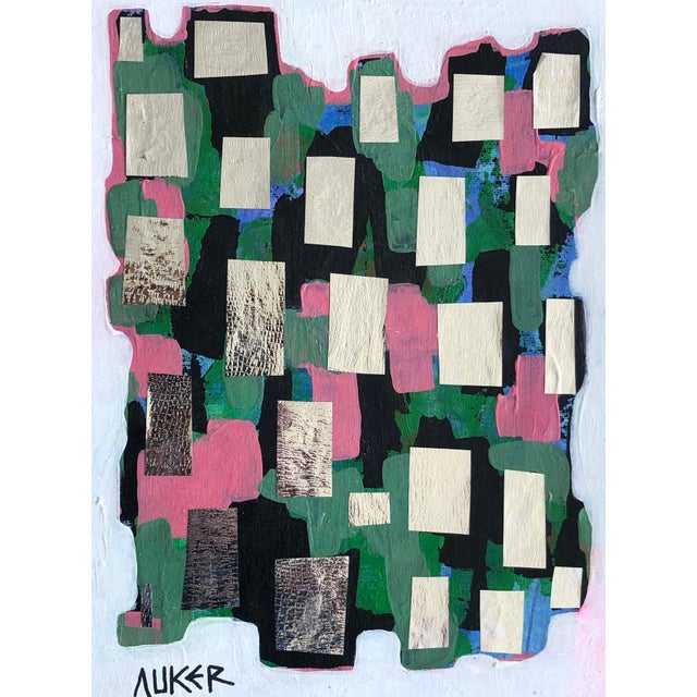 Inspired by windows and cubism. A completely unique and original small abstract mixed media artwork on canvas board....