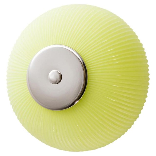 Nickel Lemon Yellow Opal Glass Candy Eyes Wall Lamp by Magic Circus Editions For Sale - Image 12 of 12