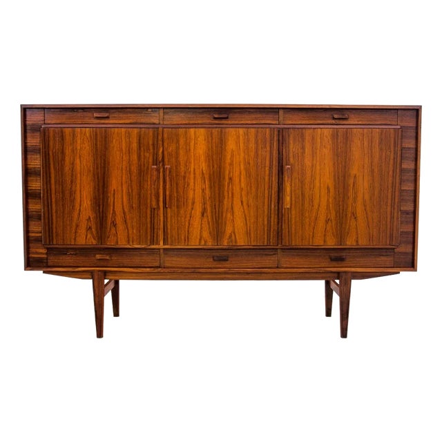 Rosewood Highboard with Drawers, Denmark, 1960s For Sale