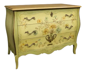 John Widdicomb Italian Style Paint Decorated Bombay Commode