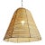 Wicker Strip Bell Pendant Light Small For Sale