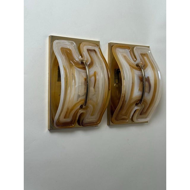 Mid-Century Modern Sconces in Brass and Cristallux, 1970s, Set of 2 For Sale - Image 15 of 18
