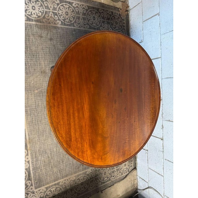 19th Century Antique Georgian Style American Tripod Tilt Top Table With Snake Feet For Sale - Image 5 of 16