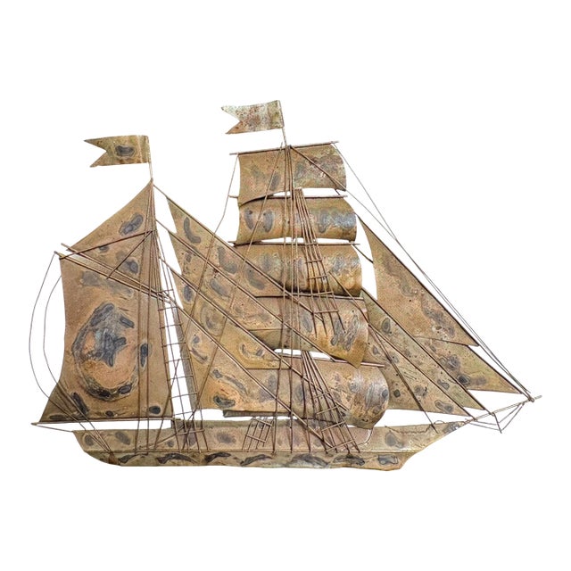 1970s Brutalist Metal Ship For Sale