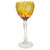 Glass Livānu Stikls Amber Hand-Cut Crystal Wine Goblet, Latvia, Late 20th Century 8" For Sale - Image 7 of 10