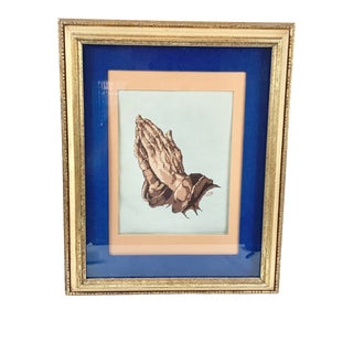 Vintage Framed Religious Cross-Stitch For Sale