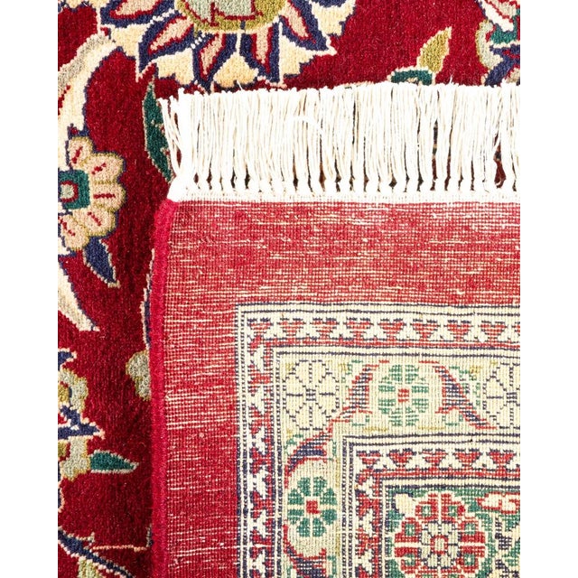 2000 - 2009 Mogul, One-of-a-Kind Hand-Knotted Area Rug in Red , 12' 5" x 17' 0" For Sale - Image 5 of 8