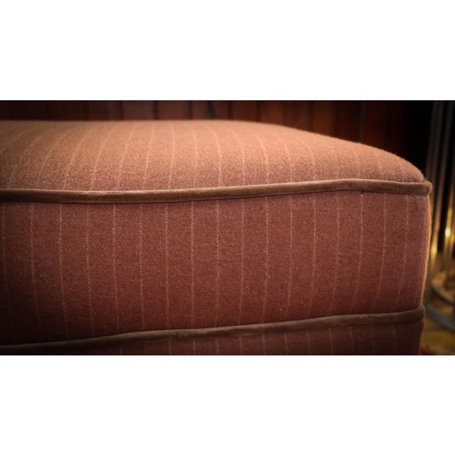 Country House Rectangular Ottoman in Pin-Striped Wool Velvet, 2010s For Sale - Image 14 of 16
