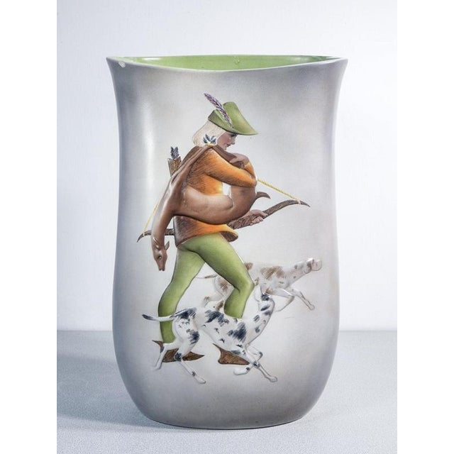 Ceramic Robin Hood Umbrella Stand from C.I.A. Manna, 1950s For Sale - Image 3 of 18