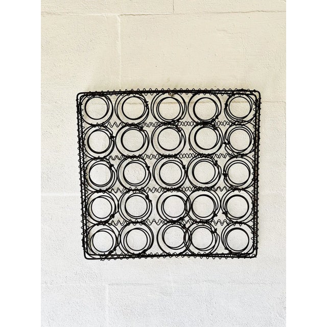 Charcoal Meshwire Wall Decoration, in Very Good conditions. Designed 1920 to 1949