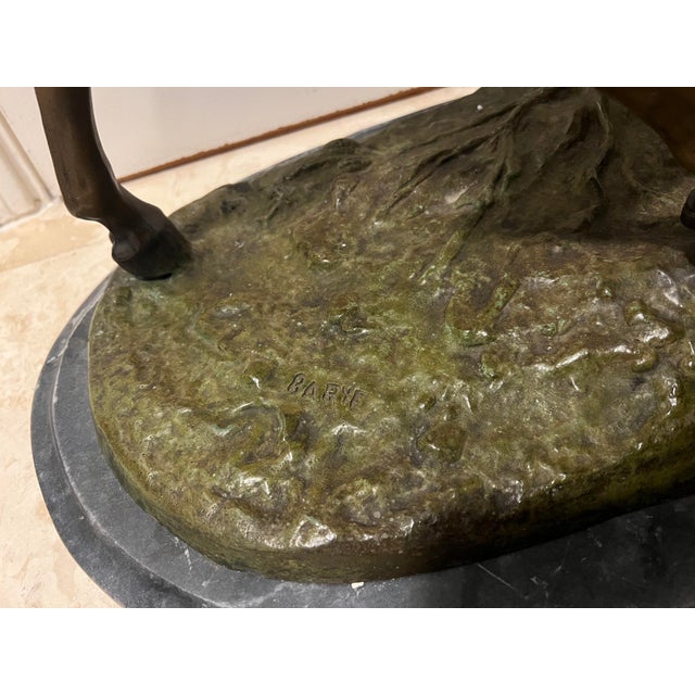 1960s "Arab on Horse" Sculpture by Alfred Barye (1839–1882) and Émile-Coriolan Guillemin (1841–1907) For Sale - Image 9 of 9